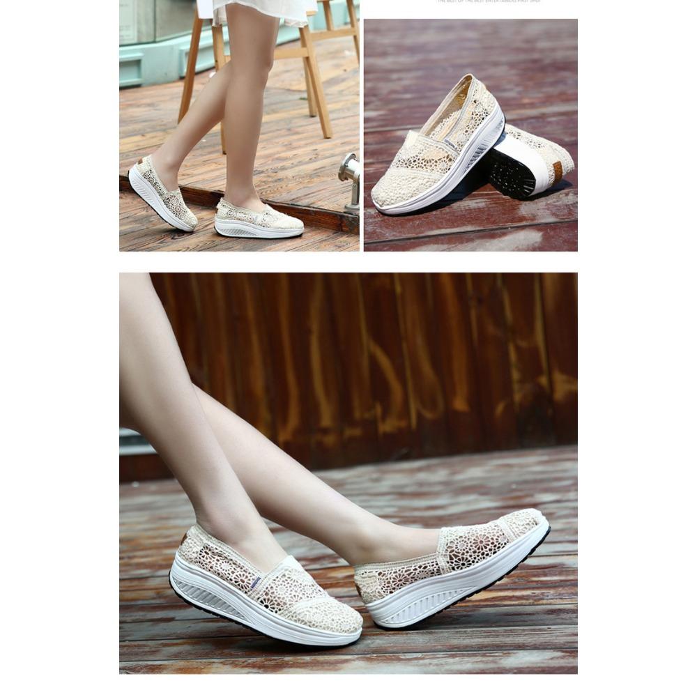 Summer canvas shoes, women's platform lese lace shoes, mesh cloth breathable, heightened small white shoes, flatform mesh shoes, women's single shoes