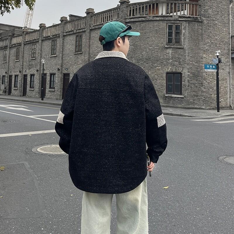 New Spring Teenager Jacket Men's Jacket Fashionable Casual Design Sense Middle School Students Loose Top