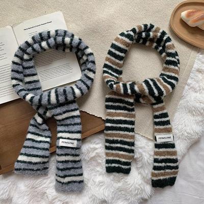Y2K Style Long Narrow Scarves Collocation Clothing Accessories Knitted Shawl  Winter