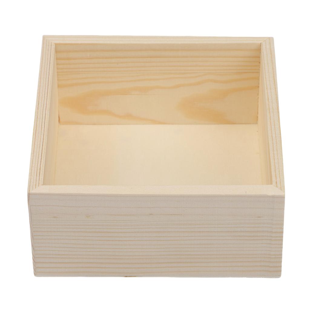 1/4Pcs Wooden Tray Set Square Succulent Organizer Home Decor Pearl Jewelry Pot Bonsai Plants Growing Pots Storage Box
