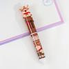 Christmas 10-Color Ballpoint Pen Santa Snowman Topper Designs Pen Multi-Color Writing Tool Fun Holiday Gift for Students Friends
