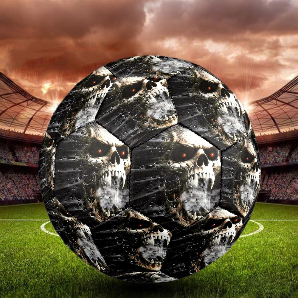 Snake and Skull Indoor Soccer Ball Size 5 Colorful All Ages Machine Stitched PVC Competition Ready Durable High-Bounce