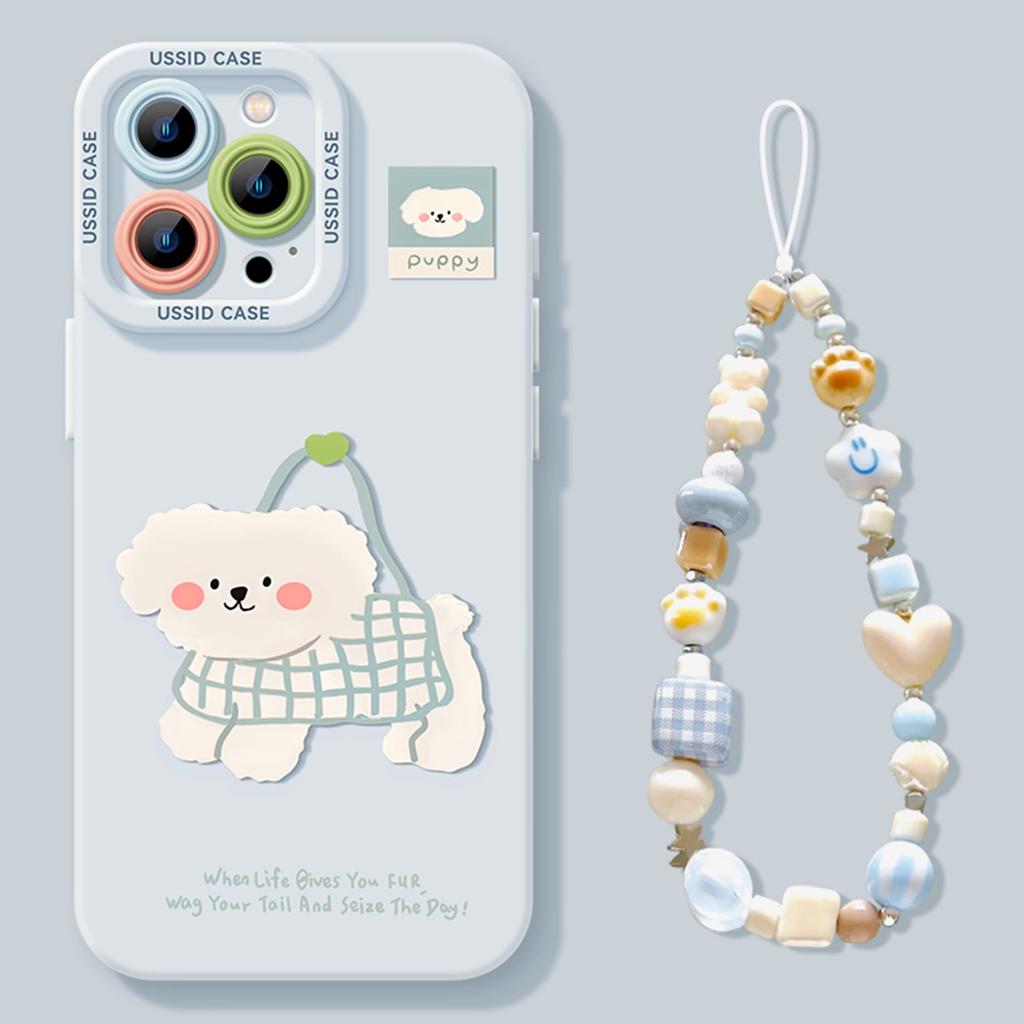 West Highland Puppy Apple 17promax Mobile Phone Case 16 Blue 15plus Silicone 14 with Lanyard 13 All-inclusive Cover