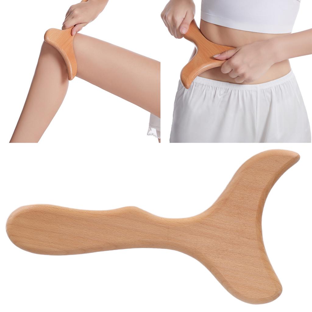 Wooden Scraping Board Stimulating Lymphatic Clearing Cellulite Beauty Dredge Board
