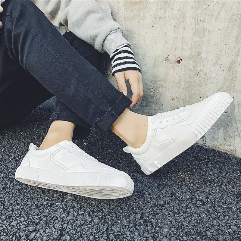 Fashion Men's Casual Fashion All-match New Street Shooting Men's White Shoes Trend Casual Sports Shoes Student Flat Shoes