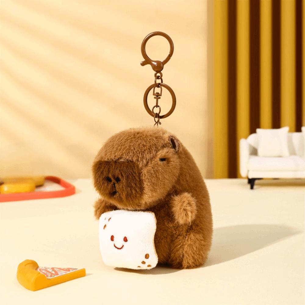 Bag Hanging Capybara Key Pendant Stuffed Animals Plush Toy Doll  School Bag Pendant
