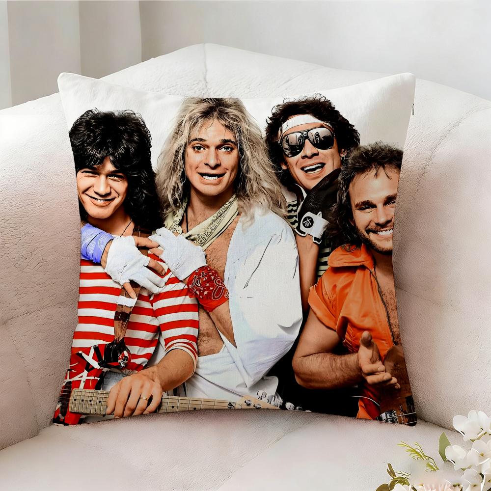 Van H-Halen Rock Band Pillow Case Pillowcase, Double-Sided Printed, Sofa Cushion, Bedroom Headboard Pillow