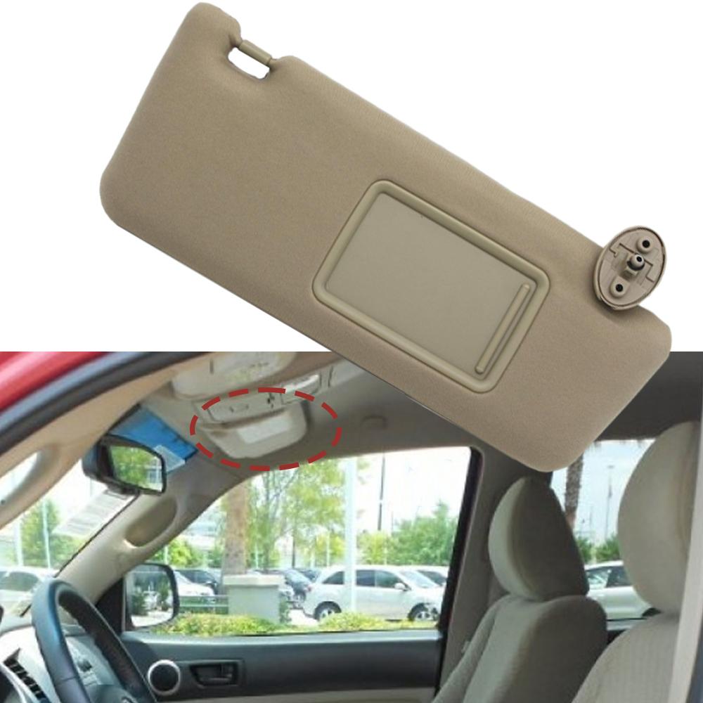 Car Sun Visor With Mirror Grey Beige Sun Shade For Toyota Tacoma 2005-2015 Left Hand Driver