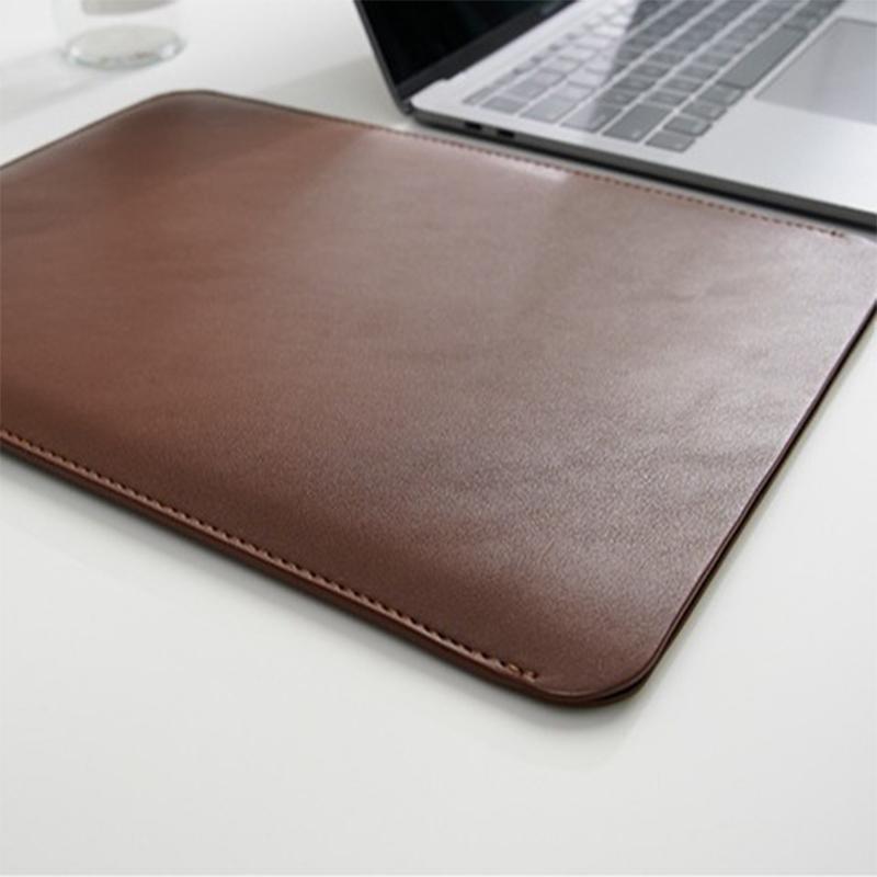 Étui de Protection pour Ordinateur Portable en Cuir PU Simple Étui de Protection Imperméable pour Tablette (12-16 Pouces)