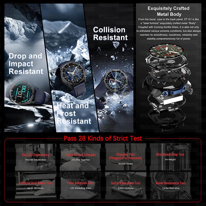 New Outdoor Sports GPS Smart Watch 5ATM Waterproof Swim Watches 4GB Memory Music GPS Offine Map Sports Smartwatch 860MAH Battery