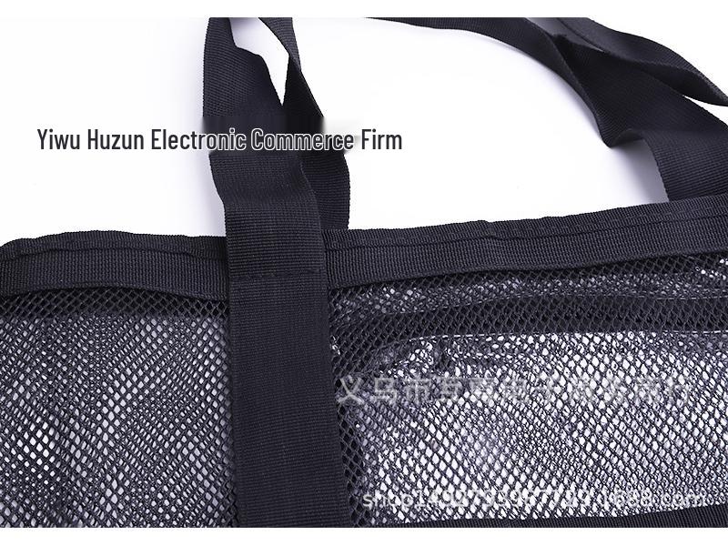 Women's Summer Mesh One-Shoulder Beach Tote Bag - Large Capacity and Breathable Toiletry Organizer.