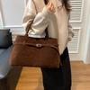 Korean Style Suede Shoulder Bag Tote Bag Underarm Packs Casual Matte PU Handbag  Girls