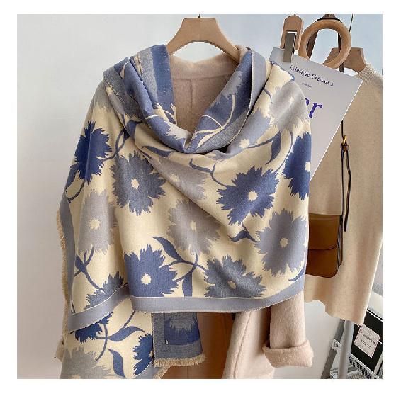 Šála Dámská Podzim a Zima Nová položka Směs kašmíru Oboustranná barva Teplý šátek Silný dlouhý šátek Špičkový smysl Módní a všestranný