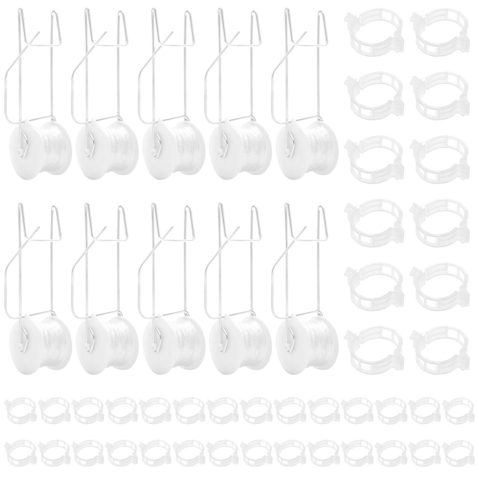 

10pcs Tomato Trellis Roller Hook Vine Crop Greenhouse Garden Flower Plant Strong Load Bearing Space Saving Heat Resistant