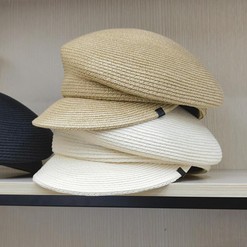 Spring Summer Japanese Hat Fashion Equestrian Straw Hat Women's Retro Leisure Vacation Fashion Straw Hat Sunshade Hat Luxury Hat