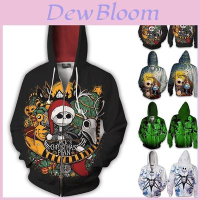 Stylish Nightmare Before Christmas Hoodies Sweater Zipper Men's Sweatshirt Jacket Coat