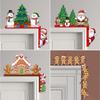 Wooden Door Frame Decor DIY Christmas Sticker NEW Christmas Decorative Corner Sign