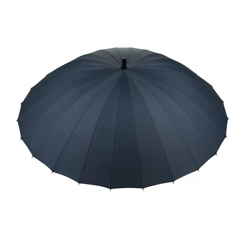 24-Rib Waterproof Umbrella with Curved Handle, Straight Pole, Impact-Resistant Fabric, Safety Umbrella, Automatic Promotional Umbrella, Rainbow