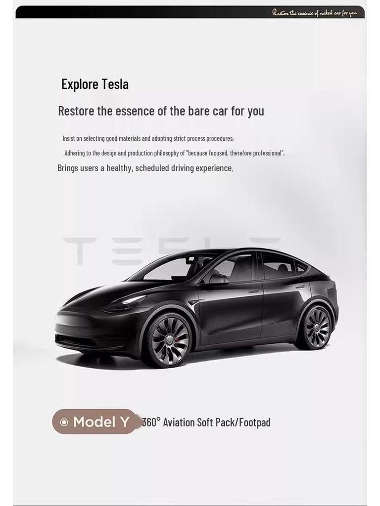 Durable Waterproof TPE Floor Mats for 2025 Tesla Model Y