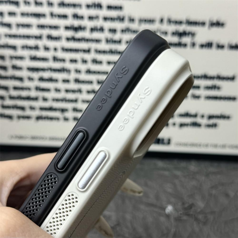 For Magsafe Heat Dissipation Hole Magnetic Phone Cases For iPhone 16 15 14 13 12 11 Pro Max Plus Case LOGO Hole Breathable Cover