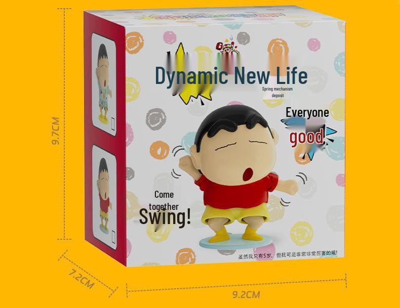 Crayon Shin-chan Wiggle Butt Wind-up Toy Blind Box - Playful Figure Gift Ornament Shin Pajamas