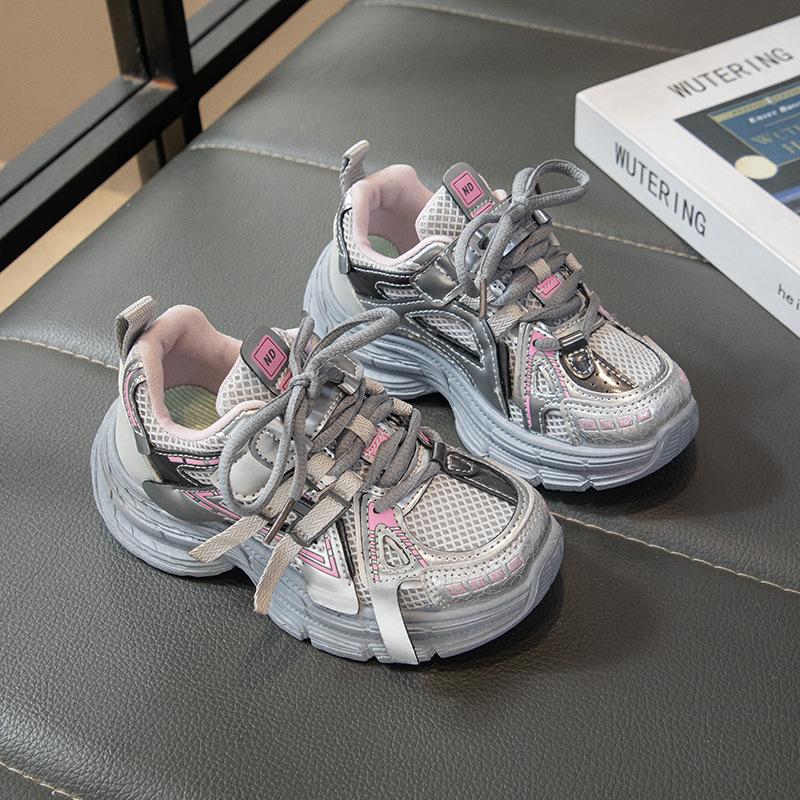 Kids Breathable Mesh Casual Sport Sneakers 26 розовый