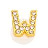 New Gold Letter Alphabet Shoes Charms Metal Button Rhinestone Crown Shoe Decorations Garden Shoes Accessories for Women Man 1PCS