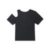 Converse T Shirts Women's Black Crew Neck Moderate Straight Fit 10023192-A01