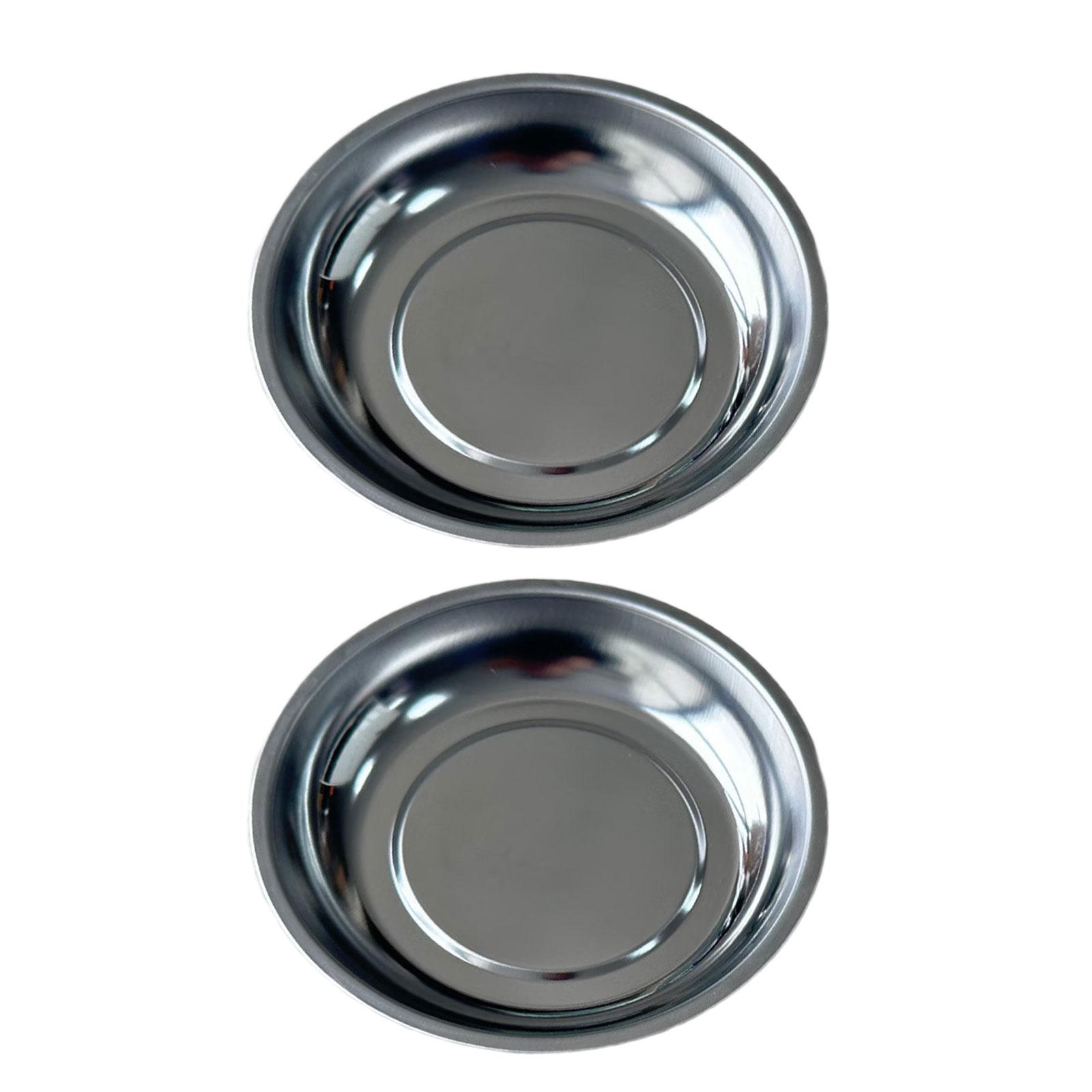 

2pcs Magnetic Tool Bowl Set 3 Inch 4 Inch 6 Inch Stainless Steel Parts Organizers Screws Part Tray for Metal Surfaces C