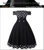Women's Retro Polka Dot Hepburn Style Dress