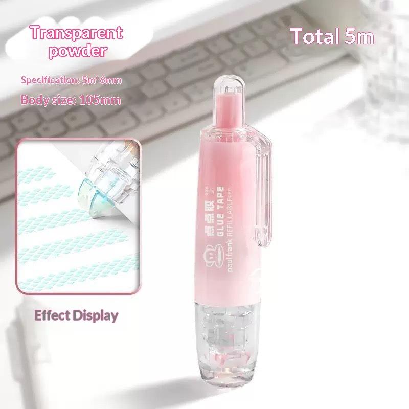 360 Rotatable Dots Glue Roller Double Sided Tape Pen 5M Refillable Adhesive For Scrapbooking Diy Crafts School Office Supplies