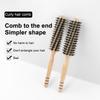 Rolling Brush For Hair Boar Bristle Nylon Hair Comb Barber Hair Roller Wood Hair Brush Hairdressing Combs For Women Curly Hair