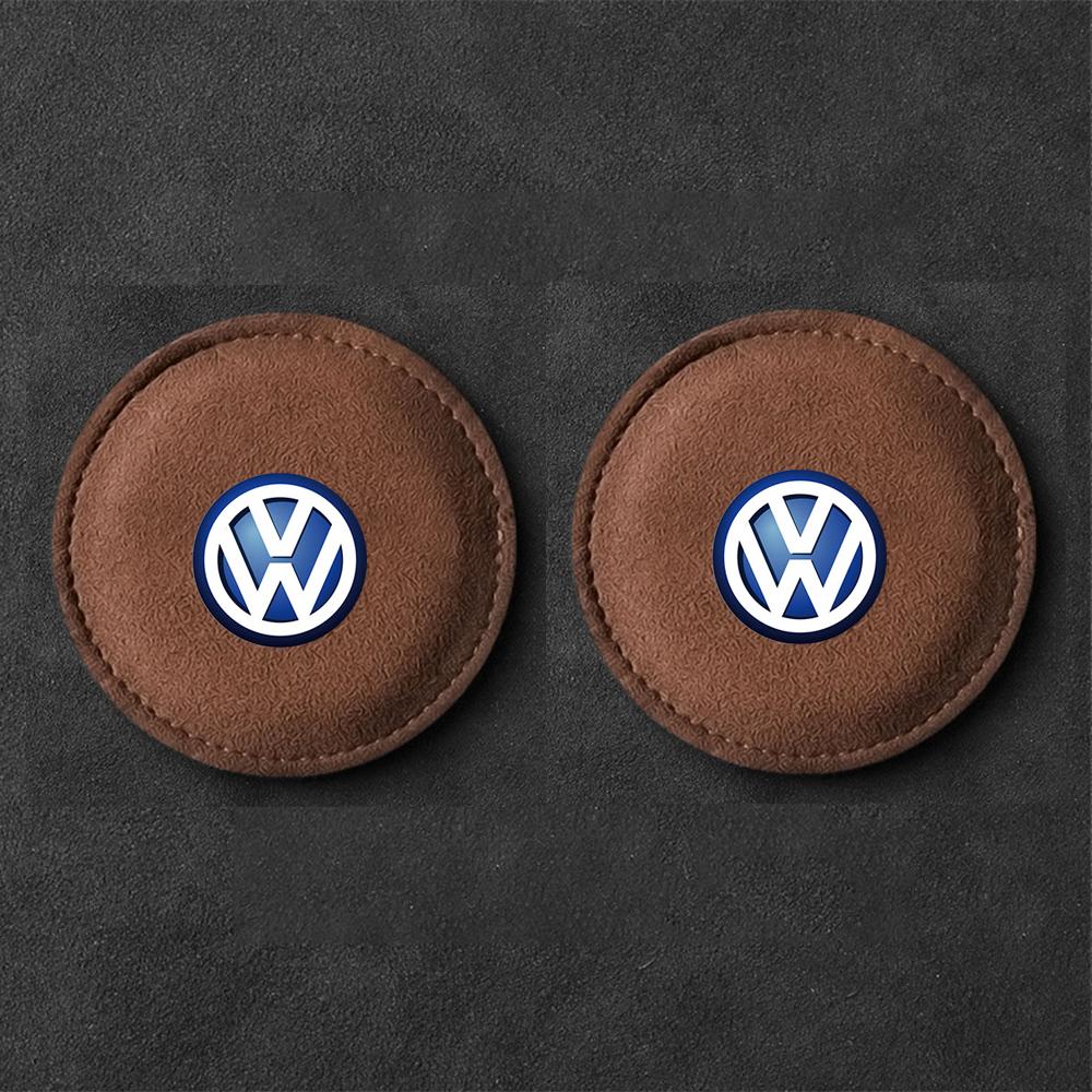 For VOLKSWAGEN VW 2Pcs Anti-Slip Car Silicone Coaster For Volkswagen Vw Tiguan Jetta Mk6 Scirocco Polo Touran Golf Auto Interior
