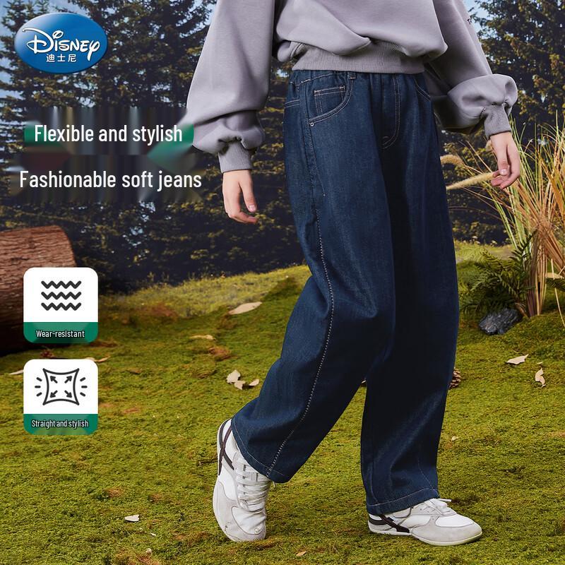 Disney Girls' 2025 Spring/Autumn Straight-Leg Soft Jeans