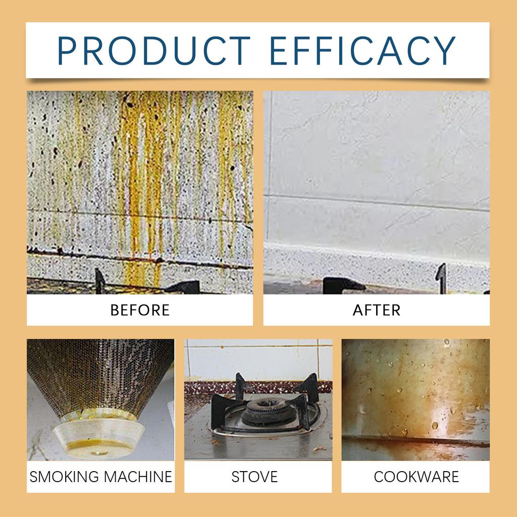 Juefish Kitchen Grease Remover Foaming Kitchen Hood Degreaser Stain Remover Kitchen Cleaner