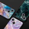 Phone Case For iPhone 16 15 14 13 12 11 Pro Max XS X XR SE 7 8 Plus Soft Silicone Black Cover Funda Fashion Marble Pattern
