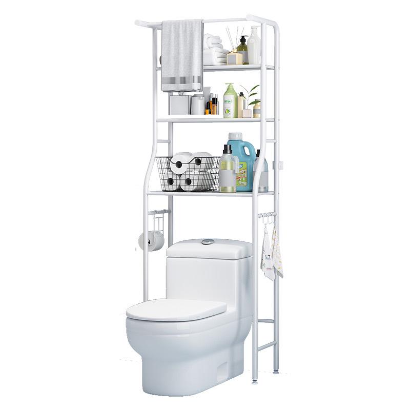 Punch-Free Multi-Layer Bathroom Storage Rack for Washing Machine and Toilet