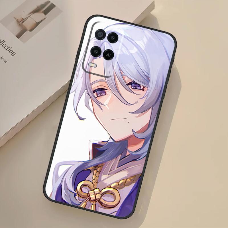 Genshin Impact Kamisato Ayato Case For Oppo A76 A96 A16 A17 A18 A60 A80 A40 A38 A58 A78 A98 A94 A74 A54 A15 A57 A77 A5 Pro