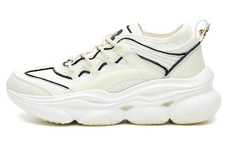 LI NING 1990 Cushioning Slip Resistant Abrasion Resistant Low top Casual Shoes Women s Ecru ALFR158-2 38