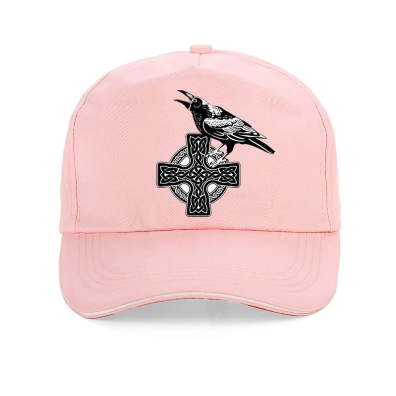 Viking Ragnar'S Raven Print Baseball Cap Fashion Brand Summer Hip Hop Cap Men Raven Viking Rune Hats Adjustable Snapback Bone