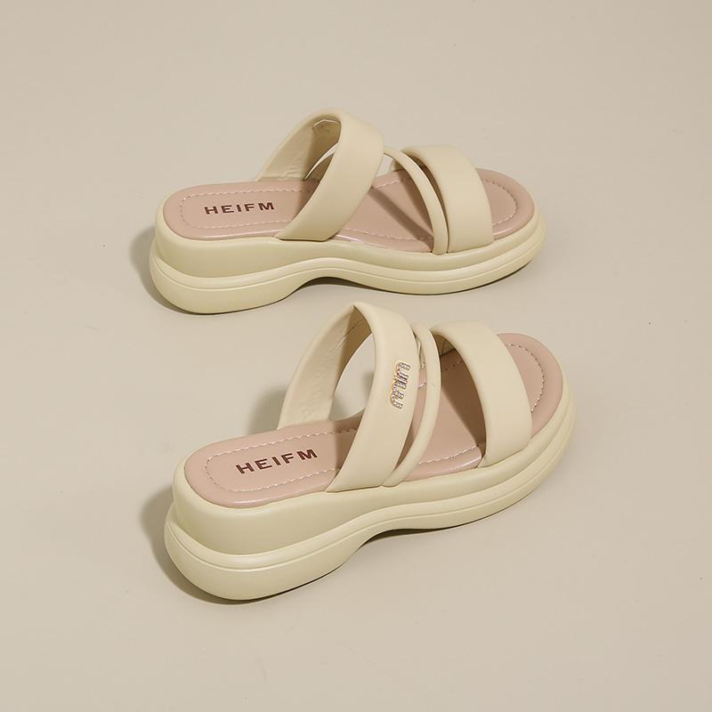 

Fashion CRLAYDK Women s Sandals Platform Slides Open Toe Summer Ladies Beach Shoes Casual Walking Slip On Comfortable Dreesy Slippers 34