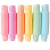 6 Stück Mini Pop Röhren Sensorisches Fidget Spielzeug Bunte Sensorische Spielzeugröhren Ziehröhren Dehnröhren Pastell für Kleinkind Baby Kinder