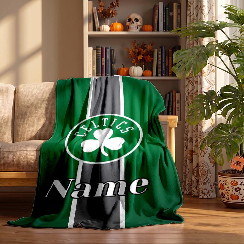 Coperte di Flanella Personalizzate Boston Celtics Morbide Calde Accoglienti per Arredamento Casa Regali di Festa