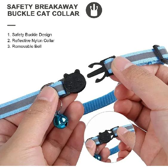 Anti-Lost Cat Collar for Airtag Tracker Protective Case with Bell No GPS Reflective Cats Necklace Kitten Accesories Pet Products