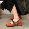 Mode Neu Frühling Retro eckige Spitze Damen Schuhe Modisch Flacher Ausschnitt Lässig Mittelhoch Elegant minimalistisch bequem Kleiderschuhe
