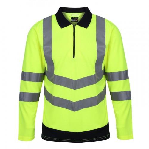 Regatta Professional Unisex Adult High-Vis Long-Sleeved Polo Shirt