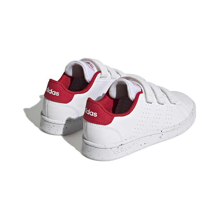 Adidas Neo Advantage Lifestyle Court Comfortable Versatile Low-Top Kids Skate Shoes Kids Sneakers White Red H06212