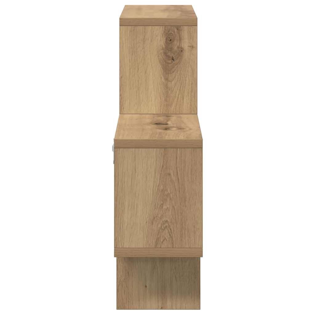Wall Shelf with Shelf Artisan Oak 82 X 15 X 51 Cm Wood Based Material
