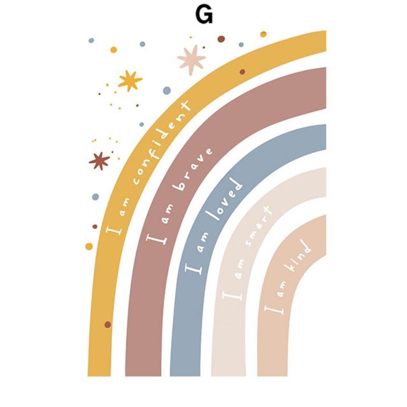 Colorful Mermaid Girl Rainbow Whale Scallop Marine Nursery Wall Art Canvas Painting Posters And Prints Pictures Kids Room Decor