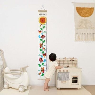 Kids Growth Chart Wall Hanging Cartoon Animal Print Height Ruler for Boys Girls Children's Height Measurement Wall Chart for Bedroom Decor